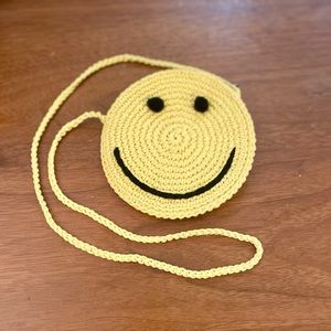 Cute Mini Crochet Smiley Purse